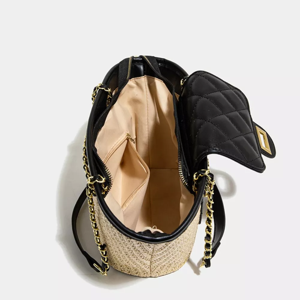 Woven Straw Shoulder Bag, image 7