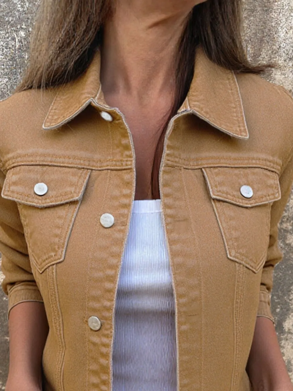 Button Front Closure Denim Jacket, image 26
