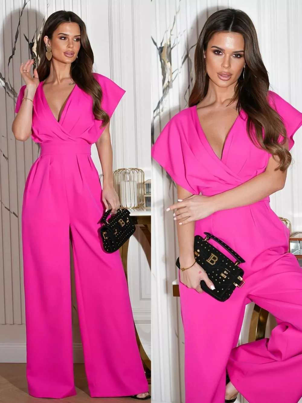 Surplice Wide Leg Jumpsuit, image 6