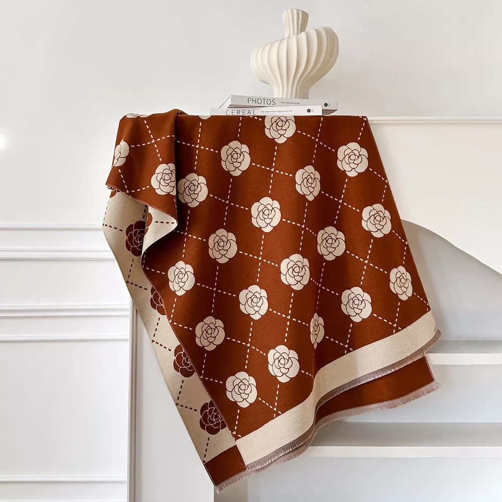 Floral Raw Hem Scaarf, image 6