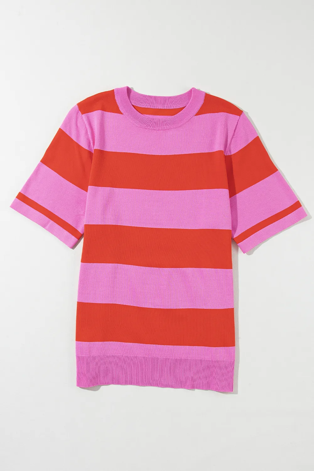 Color Block Round Neck Half Sleeve Top, image 2