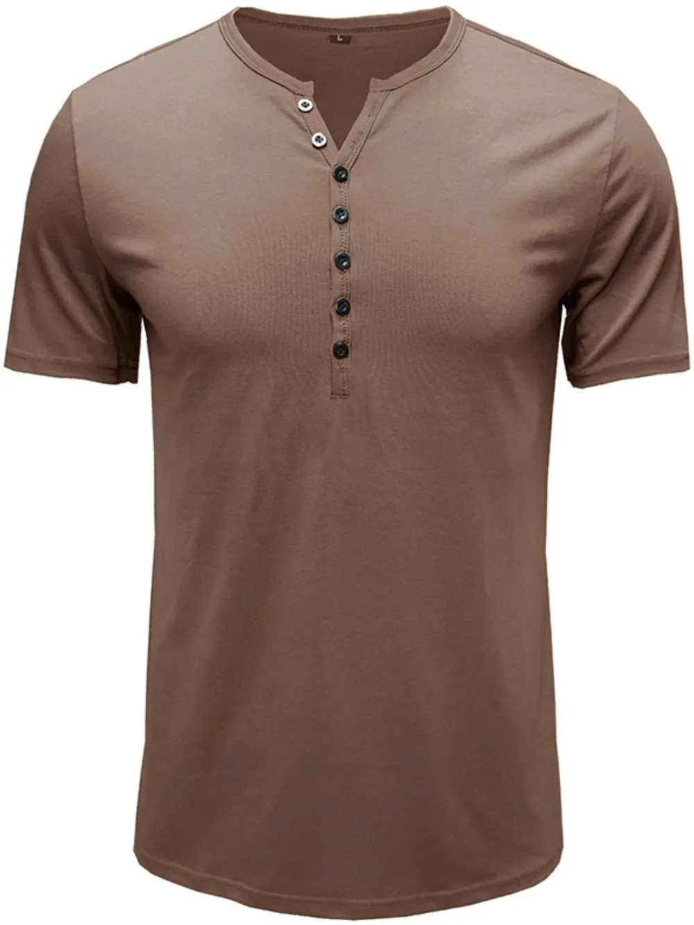 Men's Classic Henley Short Sleeve Polo Shirt, image 10