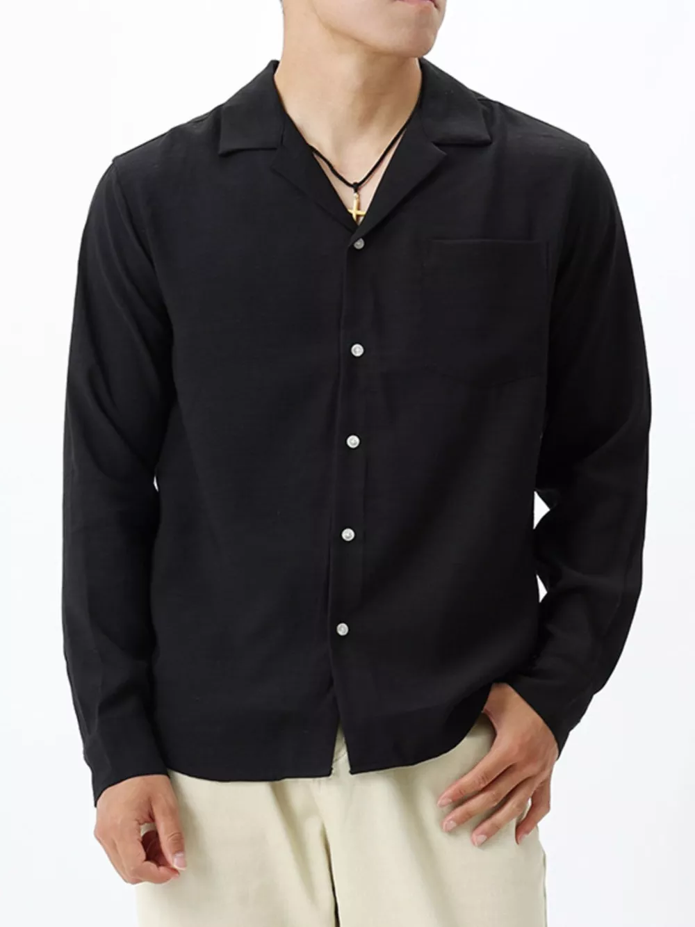 Men's Plus Size Button Up Long Sleeve Shirt, image 6
