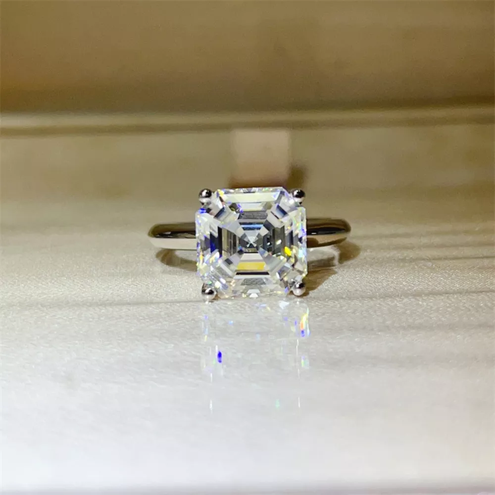 5 Carat Moissanite 925 Sterling Silver Ring, image 3