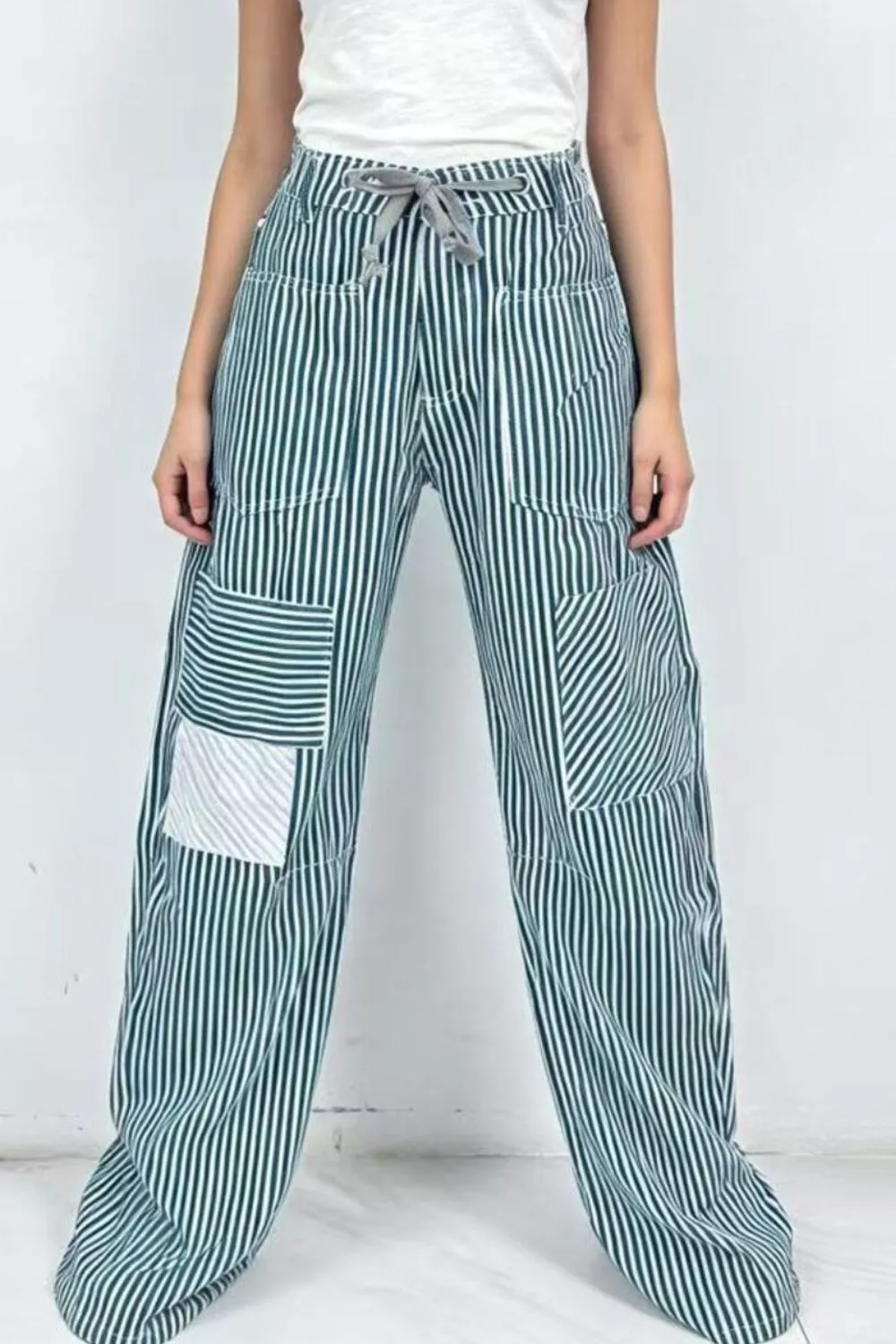 Striped Wide-Leg Pants, image 2