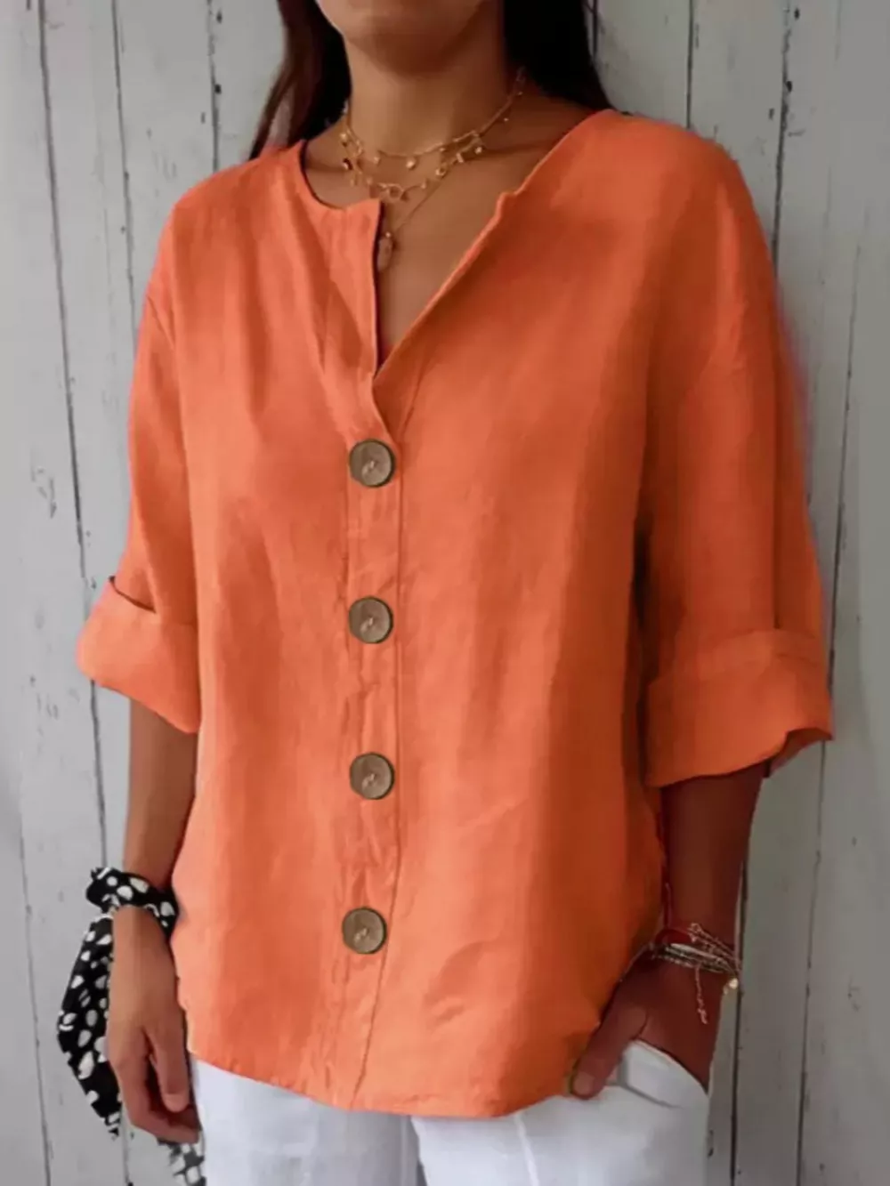 Casual Loose Button-Down Shirt, image 6