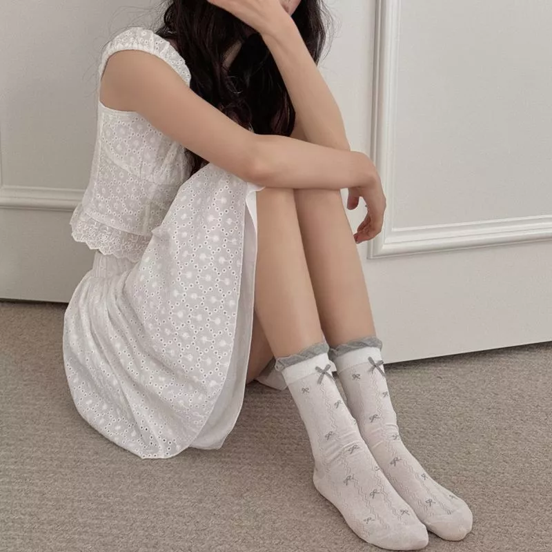 Breathable Cotton Casual Crew Socks Set, image 10