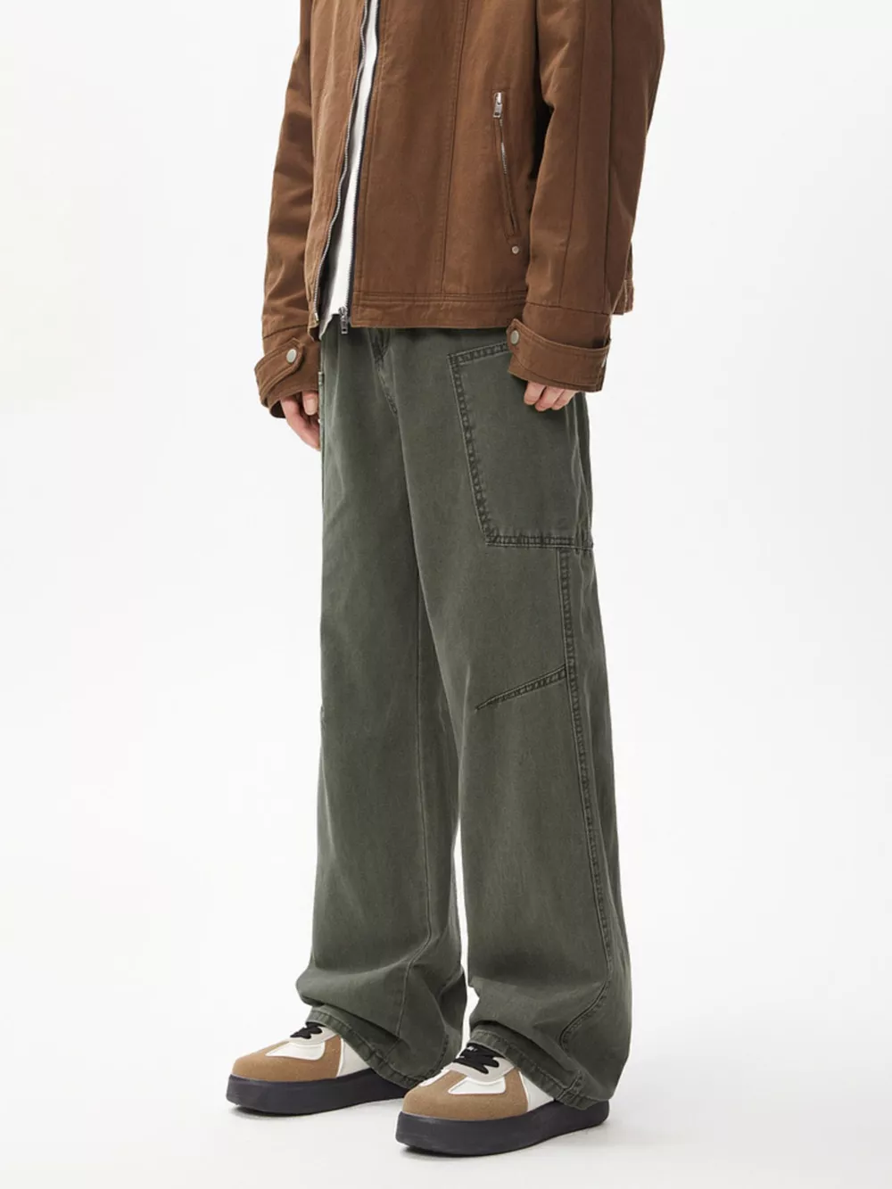 Men's Full Size Wide Leg Cargo Jeans Plus Size, image 3