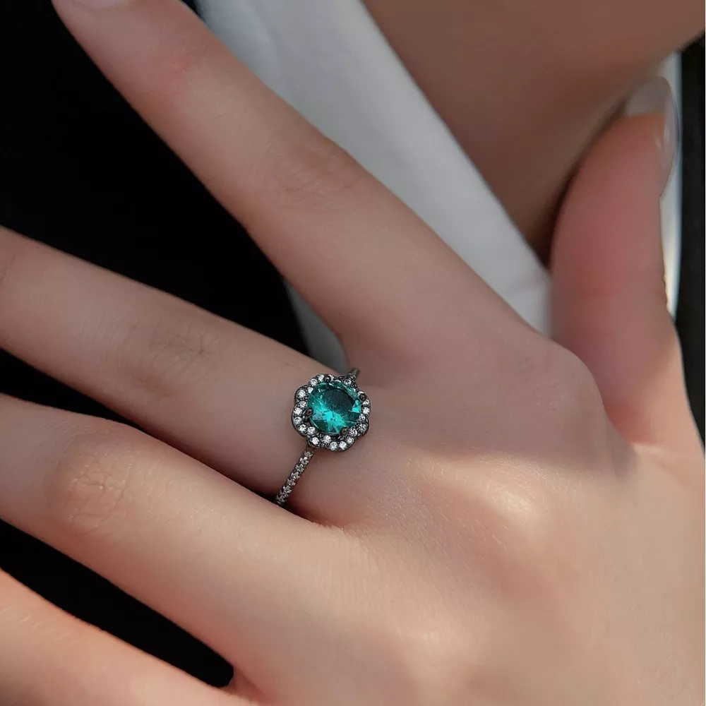 925 Sterling Silver Zircon Minimalist Ring, image 3