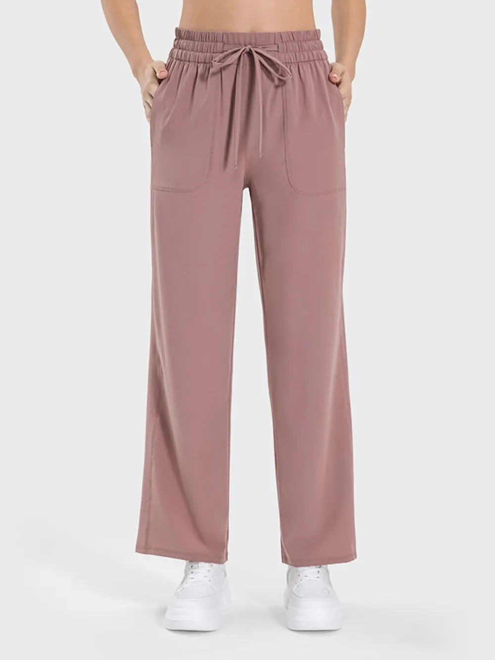 Drawstring Pocketed Active Pants, image 4