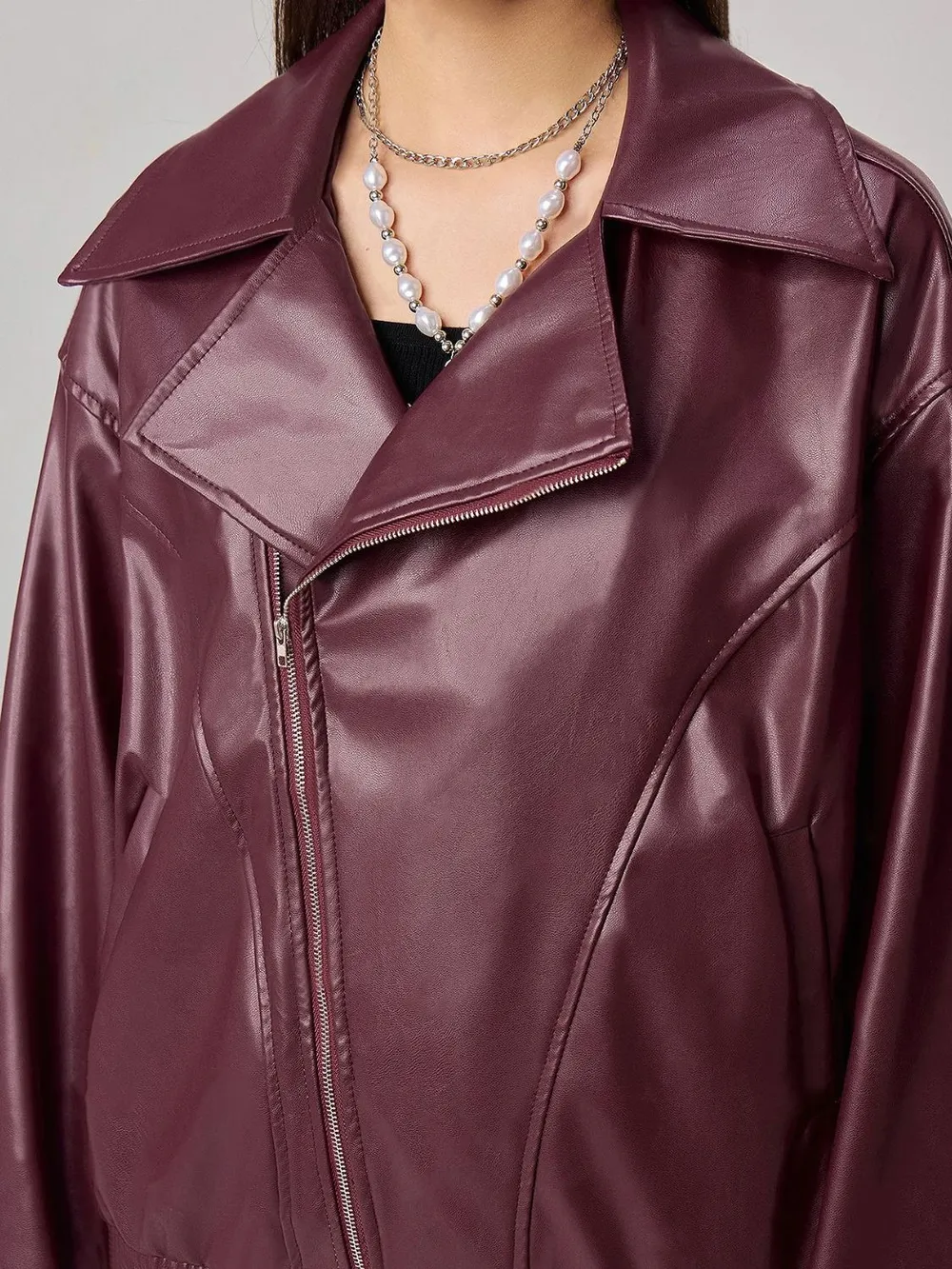 Zip Up Drop Shoulder Jacket, image 4