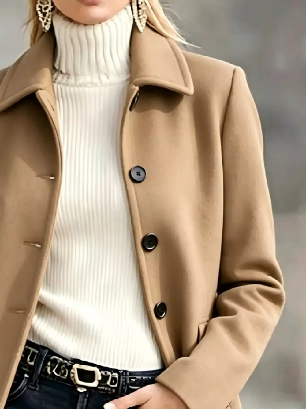 Button Up Longline Coat, image 2