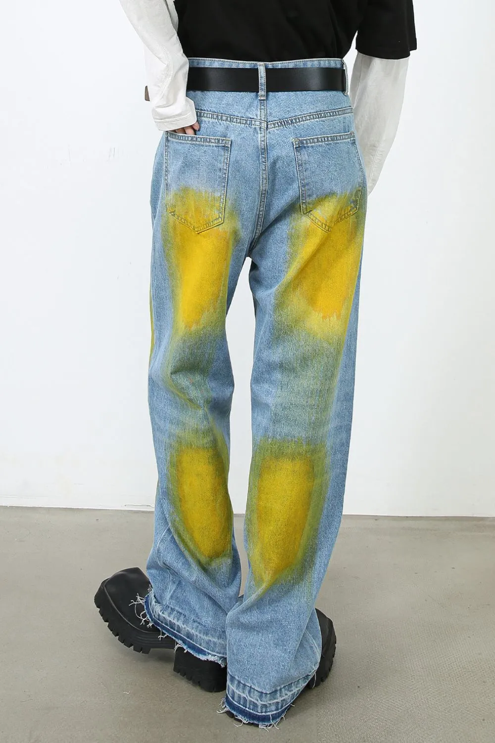 Men's Contrast Baggy Jeans, image 3