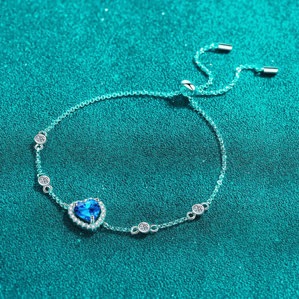 1 Carat Moissanite 925 Sterling Silver Bracelet, image 2