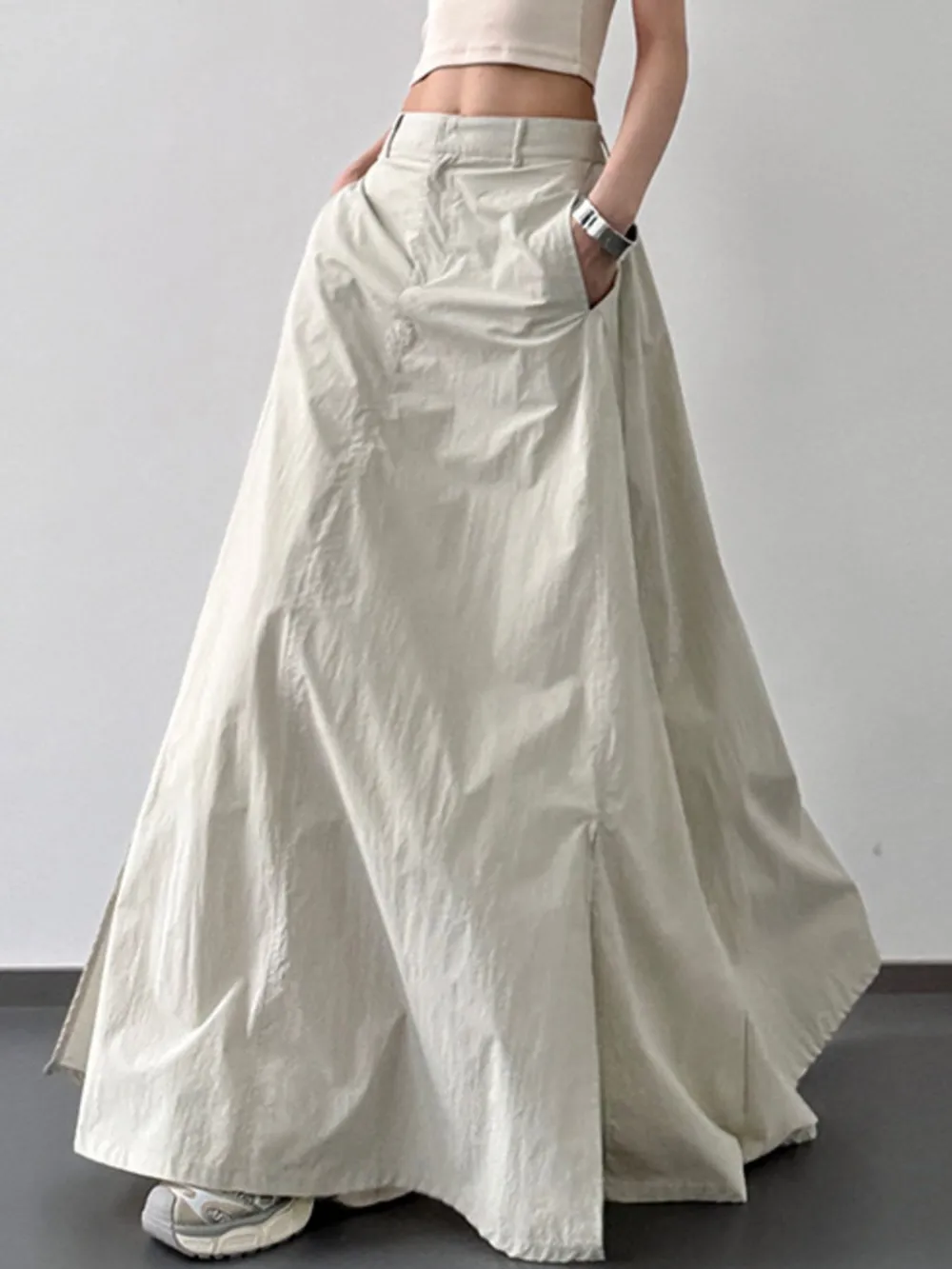 High Waist Slit Maxi Skirt, image 2