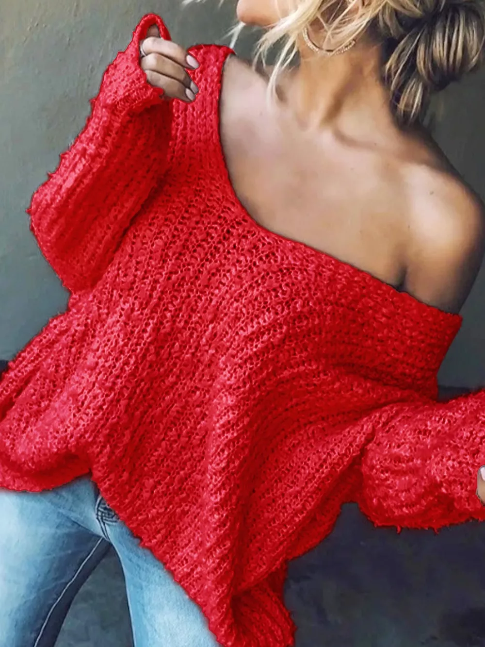 Loose Fit Long Sleeve Sweater, image 25