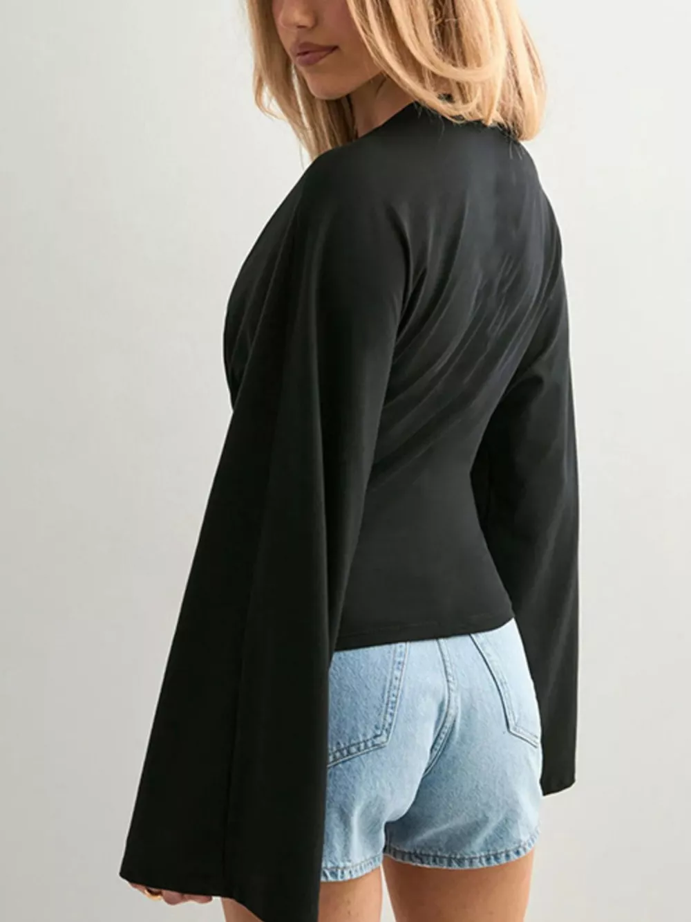 Full Size Long Sleeve Fitted T-Shirt Plus Size, image 2