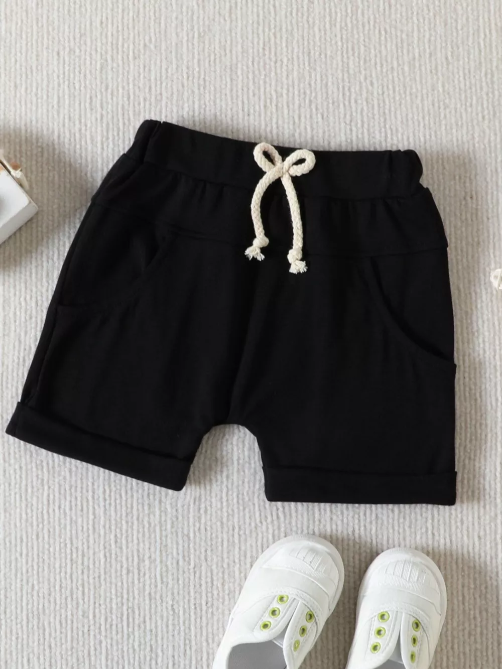 Children's Striped Color Block Casual Top and Shorts Set, image 3