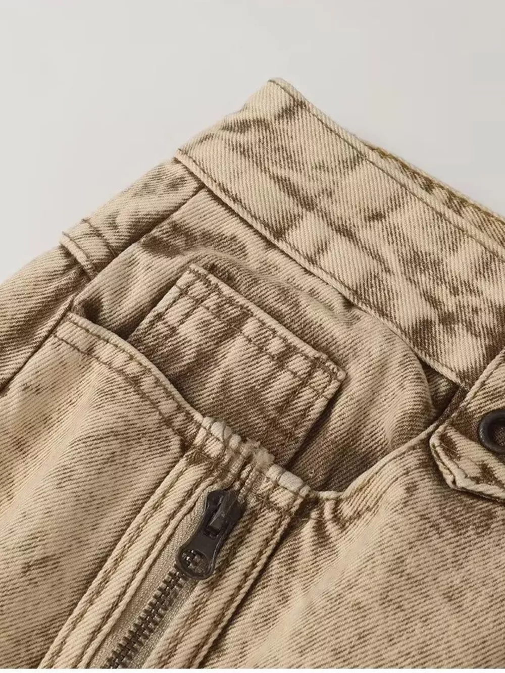 Men's Full Size Distressed Wash Wide-Leg Jeans Plus Size, image 3