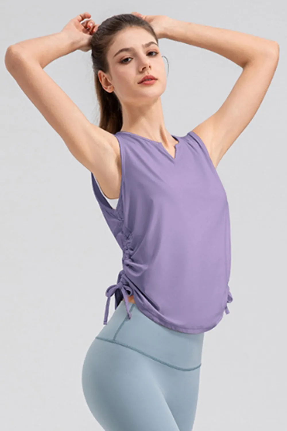 Notched Wide Strap Active Tank, image 5