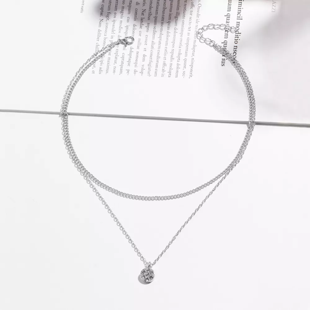 Double Layered Pendant Necklace, image 2