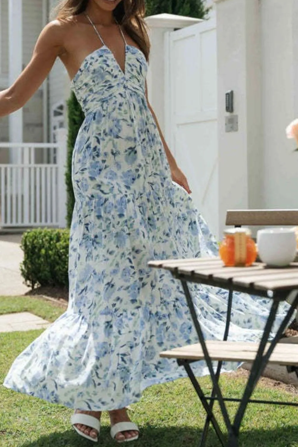 Printed Halter Neck Cami Dress, image 8