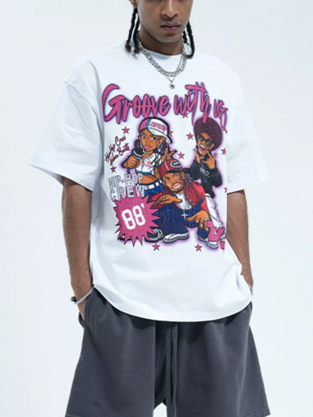 Men's Graphic Round Neck Half Sleeve T-Shirt, image 2