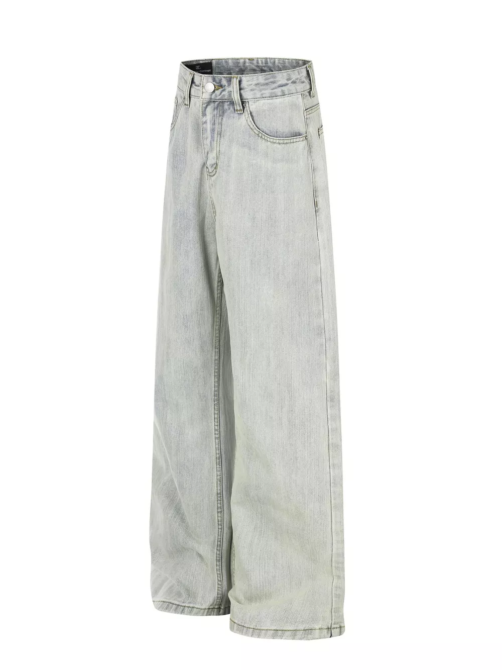 Men's Washed Wide Leg Jeans, image 2