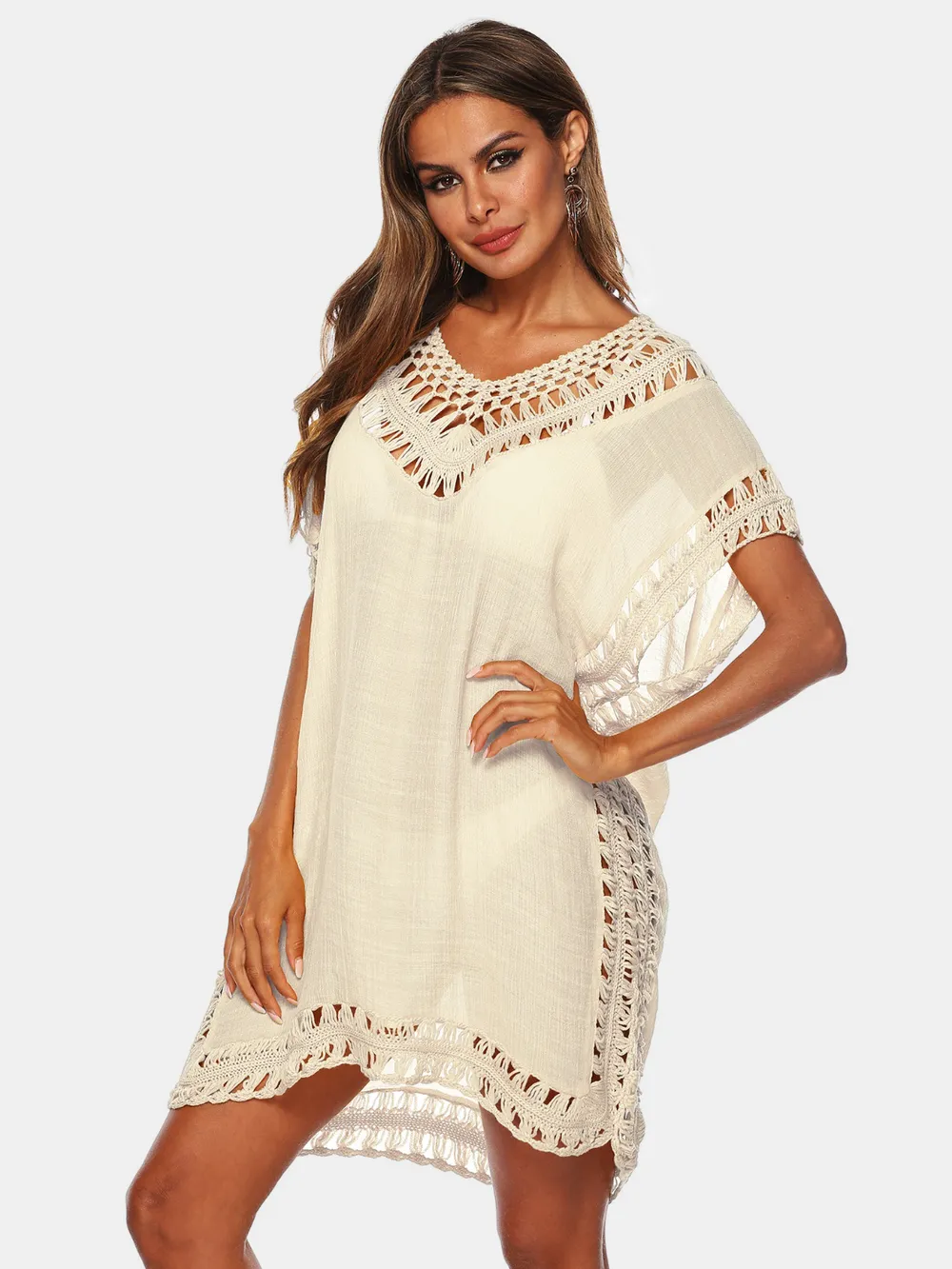 Cutout V-Neck Short Sleeve Cover-Up, image 22