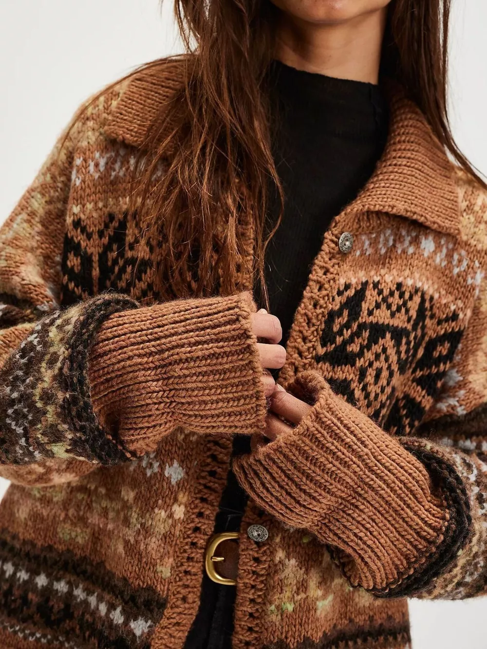 Vintage Button Up Knit Cardigan, image 8