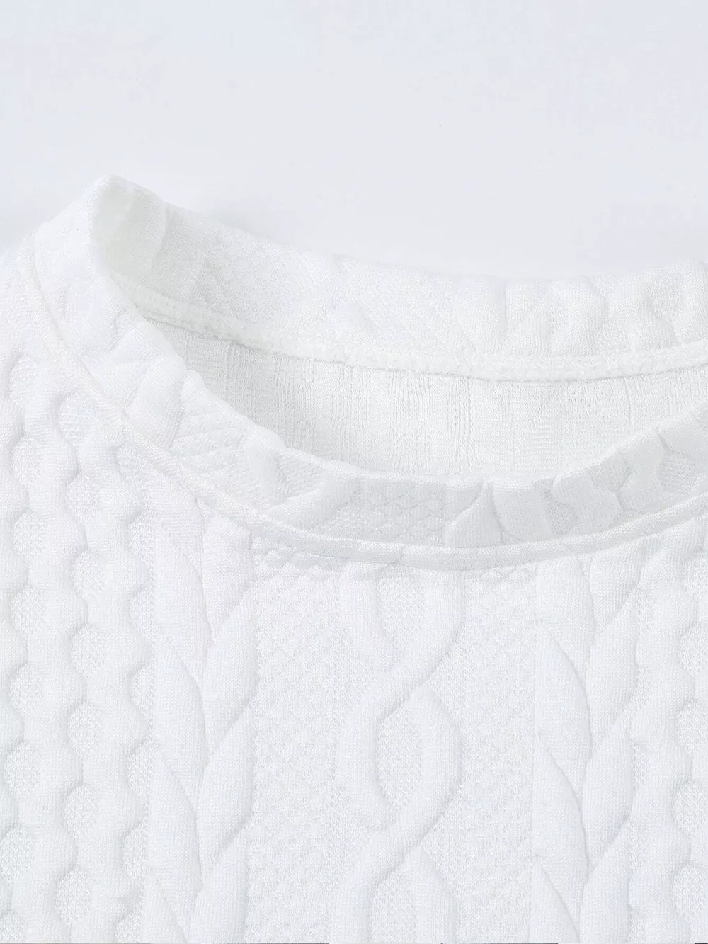 Textured Knit Crewneck Sweatshirt, image 11