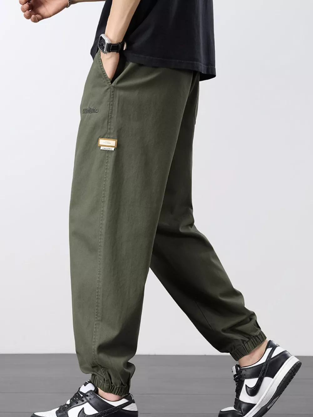 Men's Plus Size Casual Elastic Waist Joggers, image 5