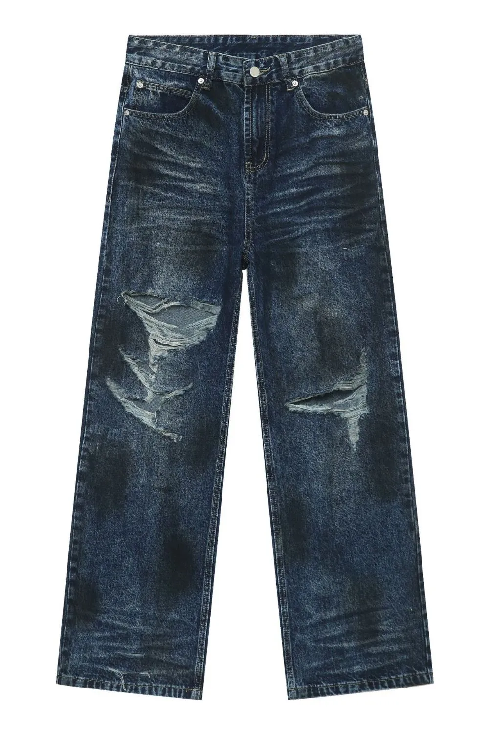 Men's Distressed Jeans with Pockets, image 5