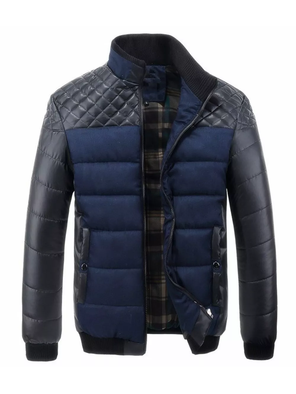Men's Plus Size Zip Up Puffer Jacket, image 4