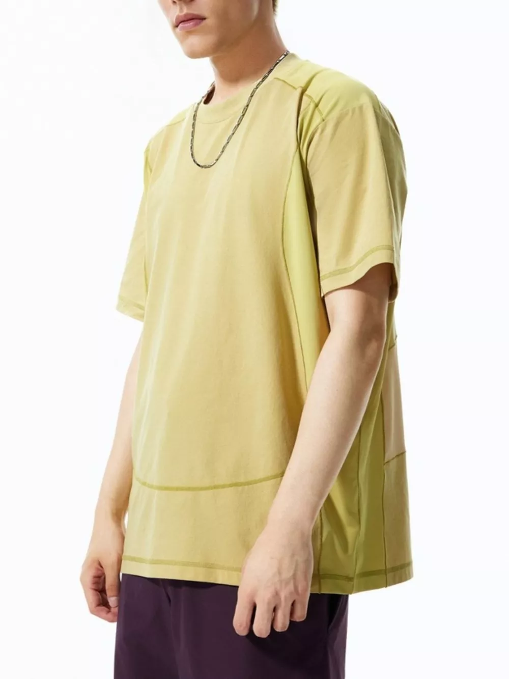 Men's Contrast Stitching Relaxed Fit T-Shirt, image 9