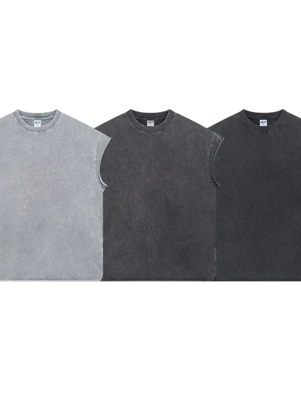 Men's Washed Round Neck Tank, image 5