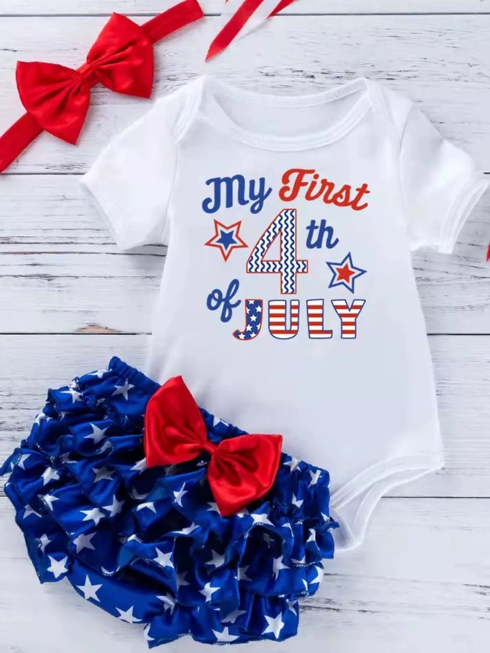 Children's Little Miss America Patriotic Outfit Set, image 16