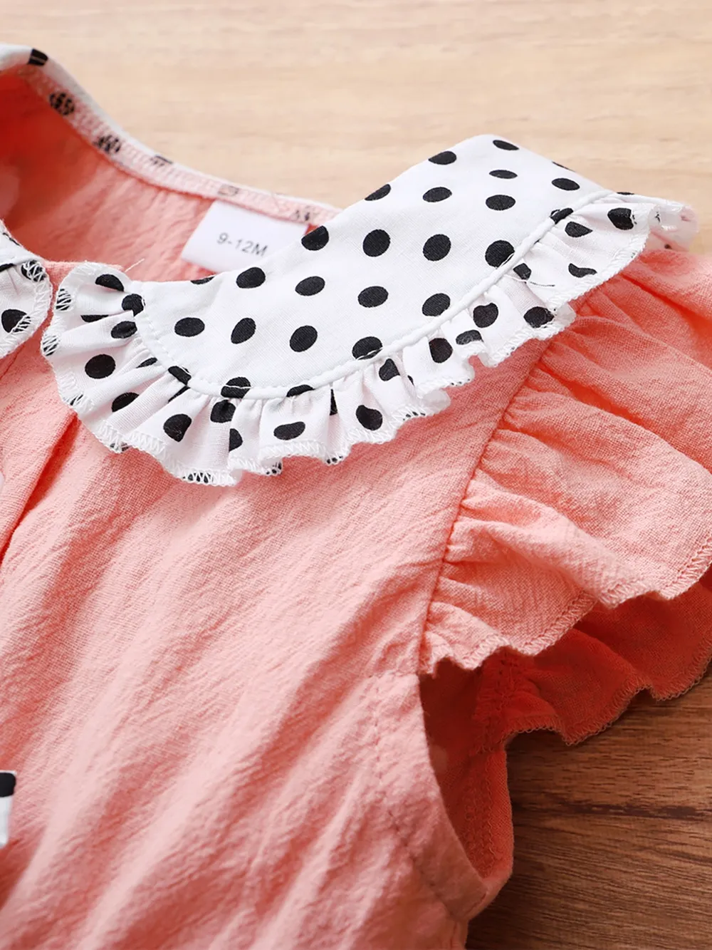 Children's Bow Peter Pan Collar Ruffle Sleeve Dress, image 3