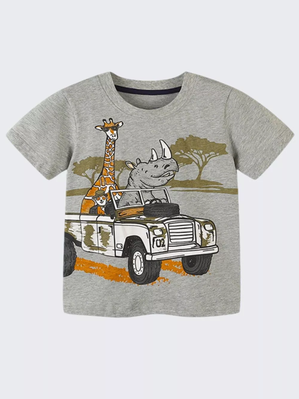 Children's Animal Graphic Round Neck T-Shirt, image 2