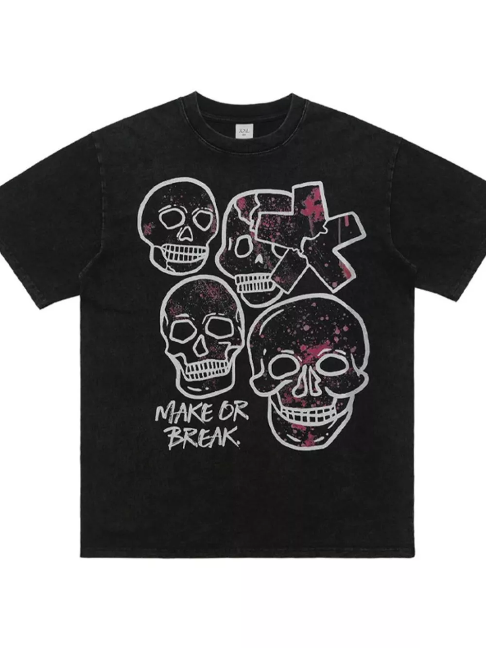 Men's Skull Graphic Round Neck Short Sleeve T-Shirt, image 3