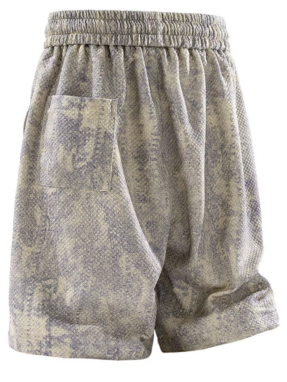 Men's Plus Size Snake Print Drawstring Shorts, image 2