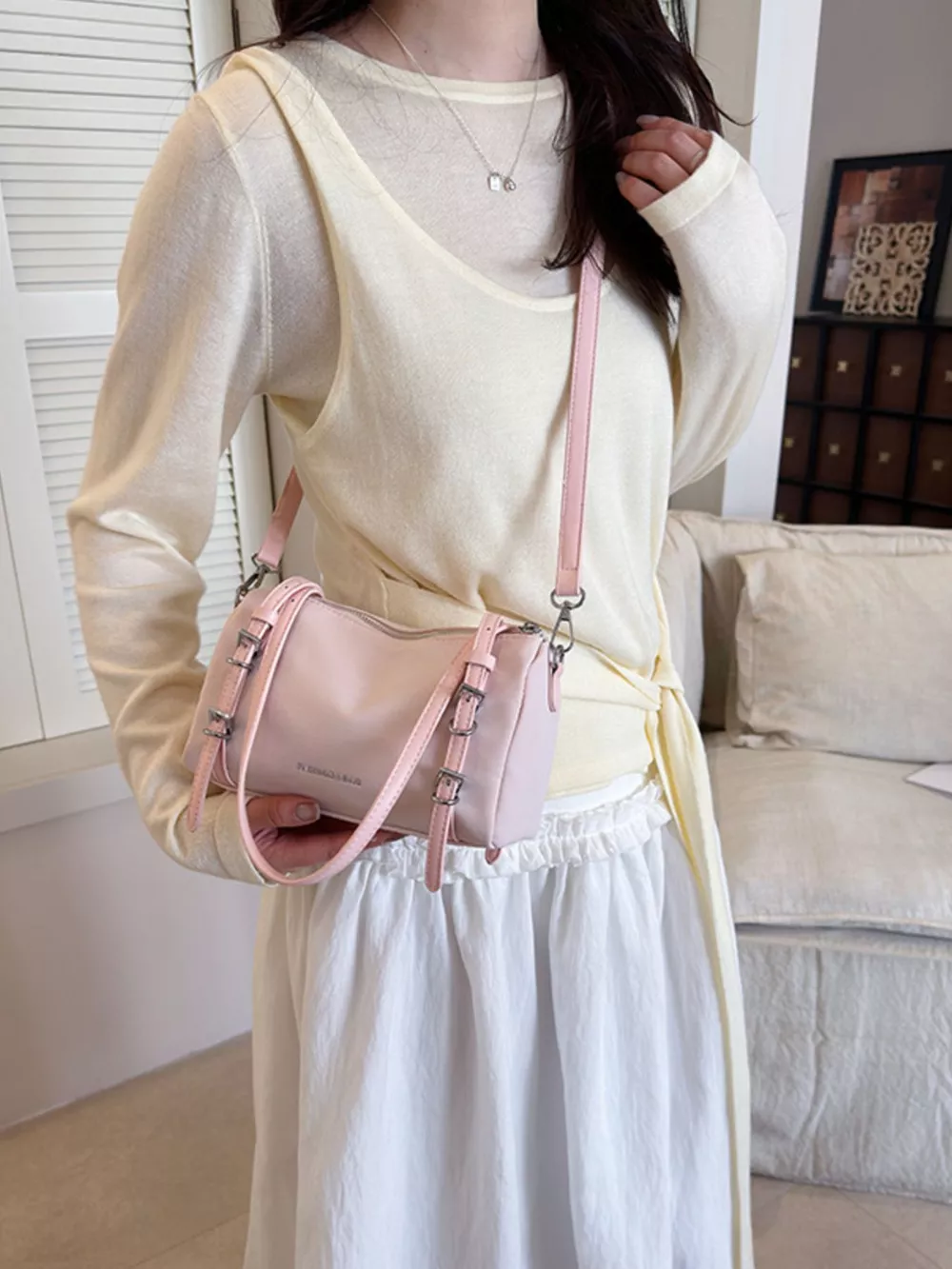 Buckle Detail Shoulder Bag, image 2
