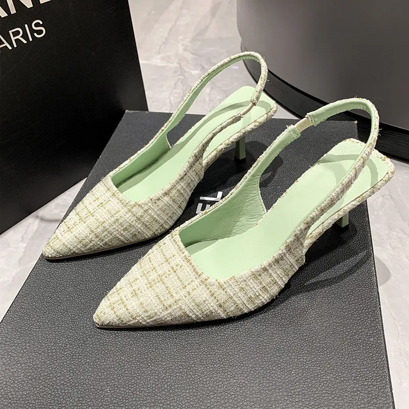Point Toe Kitten Heel Slingback Pumps, image 3