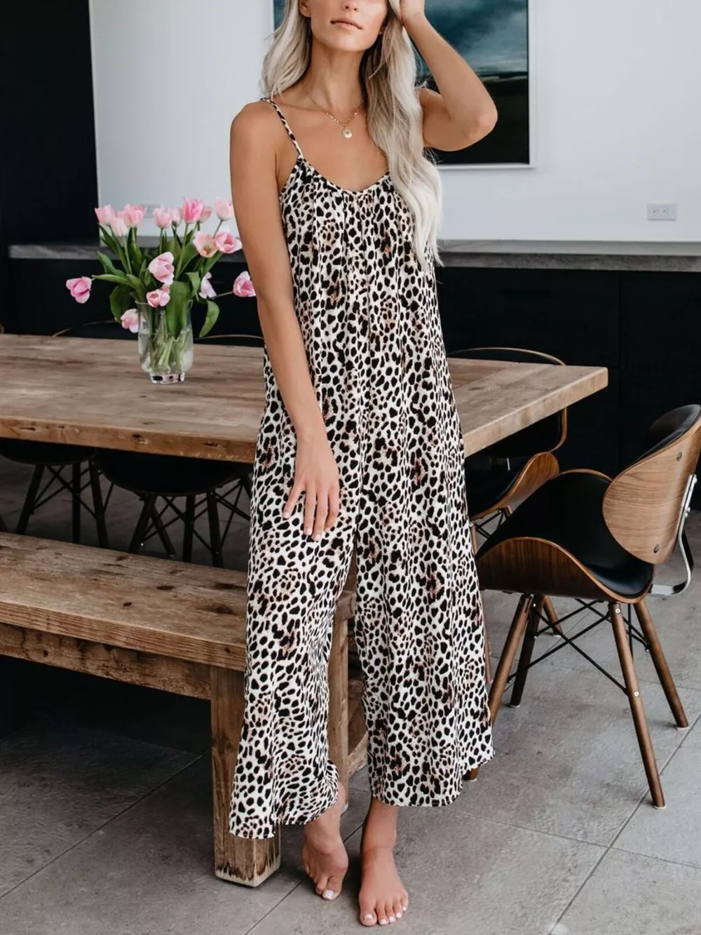 Full Size Tie-Dye Wide Leg Jumpsuit Plus Size, image 8