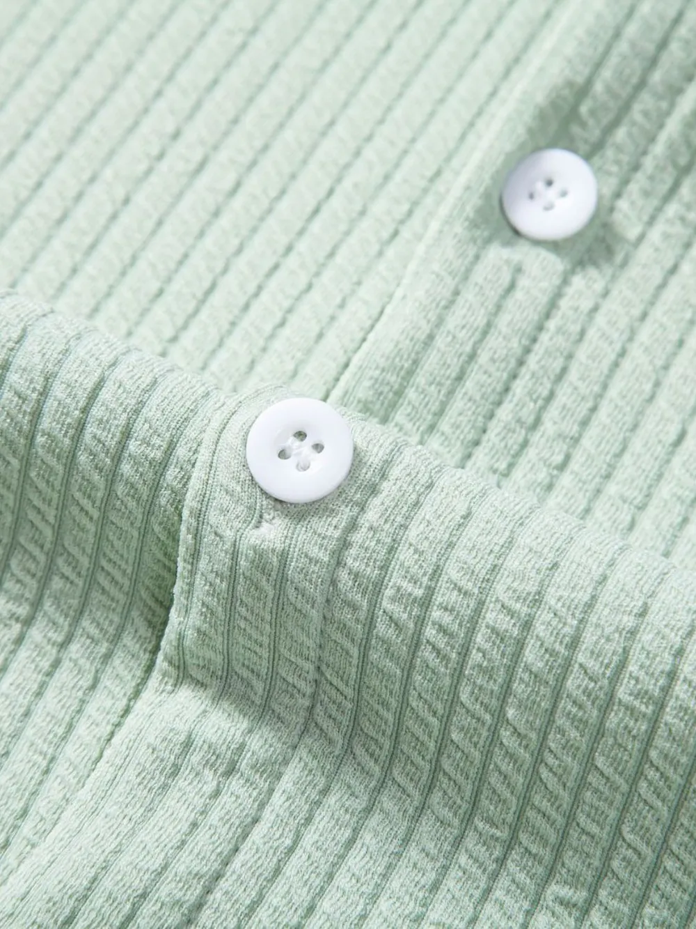 Men's Ribbed Short Sleeve Shirt and Shorts Set, image 12