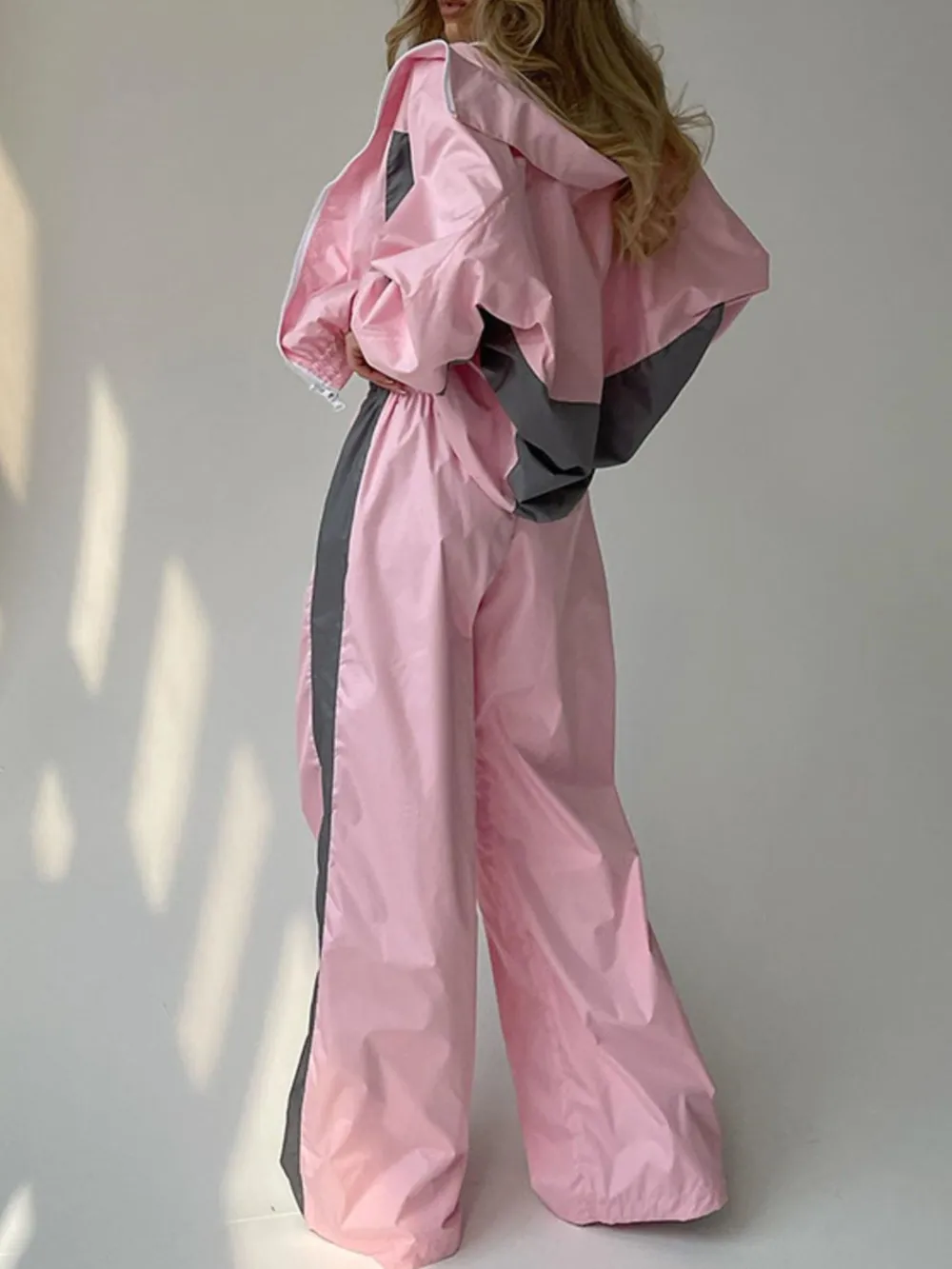 Zip Up Long Sleeve Top and Pants Set, image 4