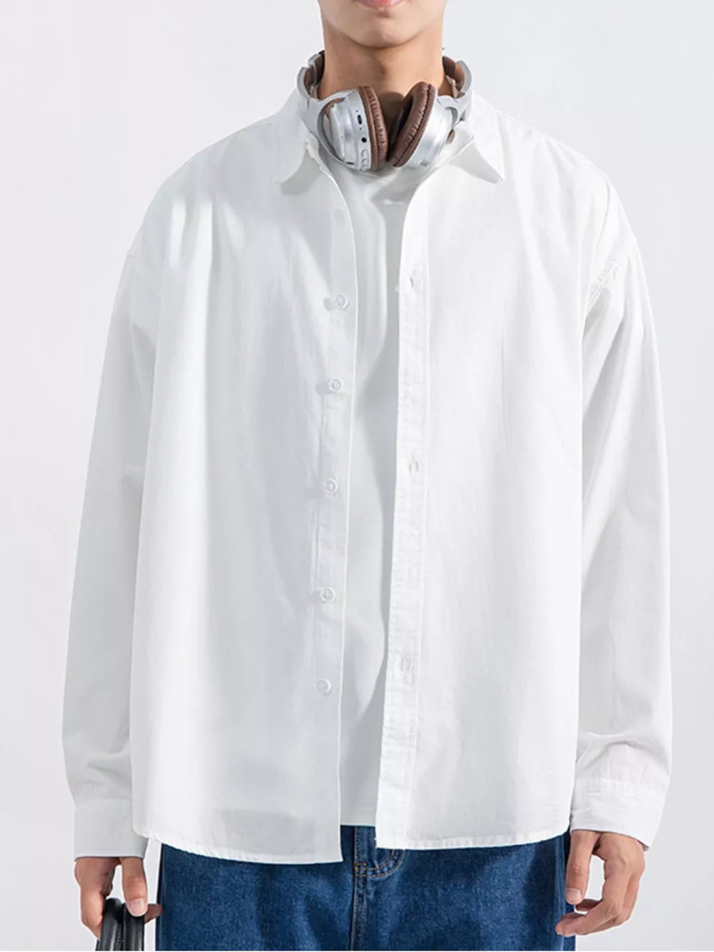 Men's Plus Size Button Up Long Sleeve Shirt, image 9