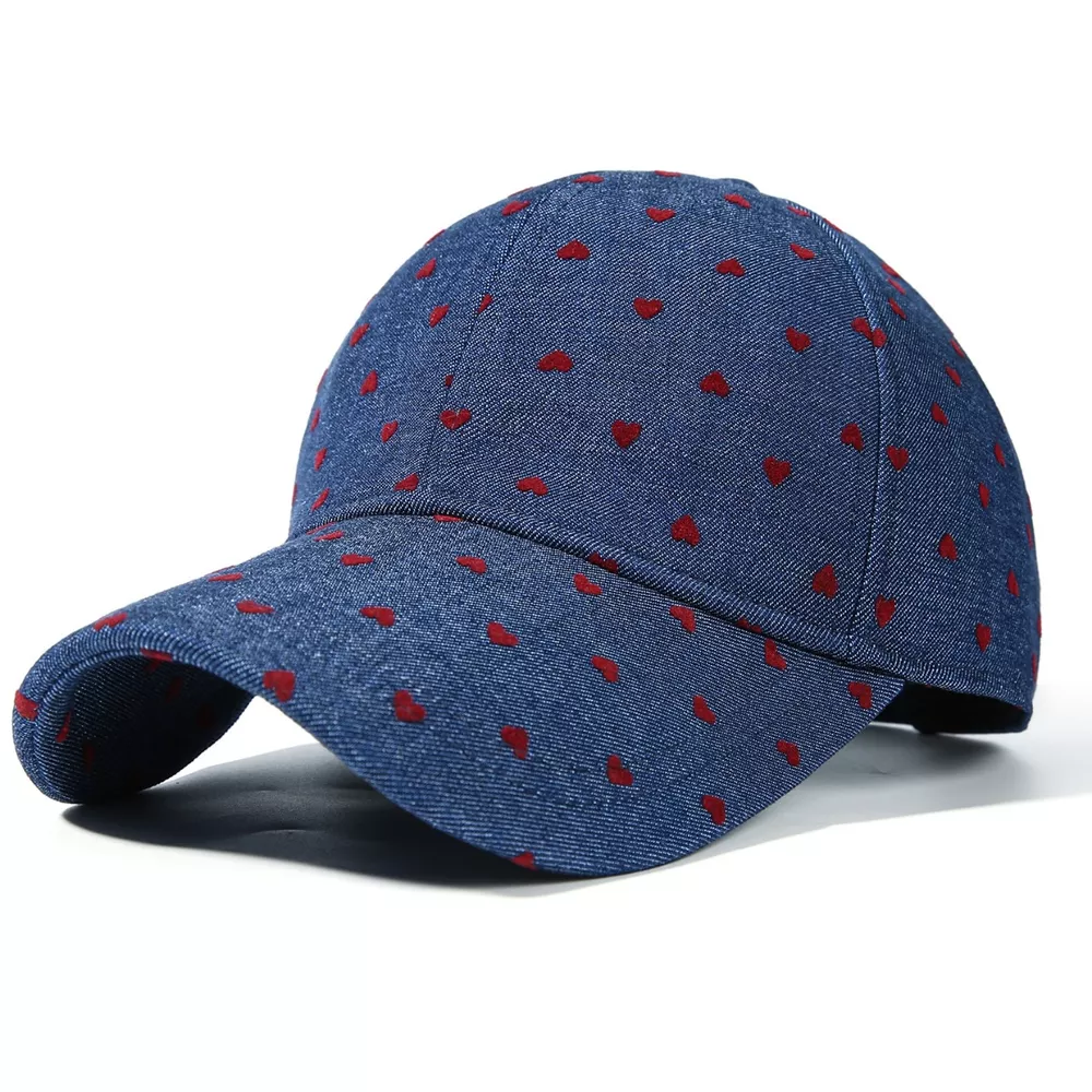 Heart-Patterned Casual Baseball Cap, image 4