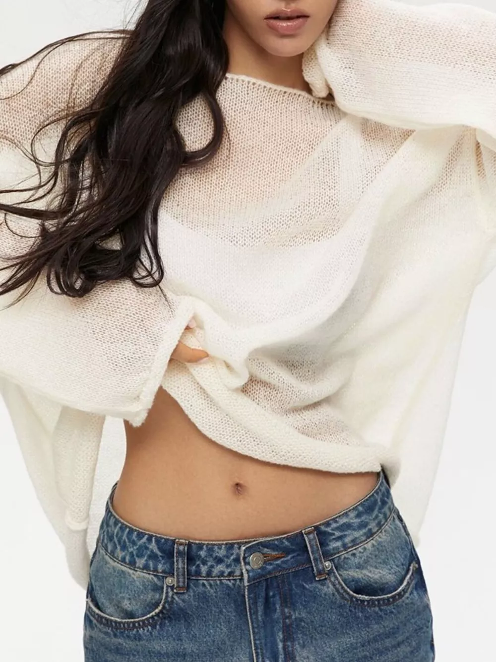 Boat Neck Dropped Shoulder Sweater, image 8