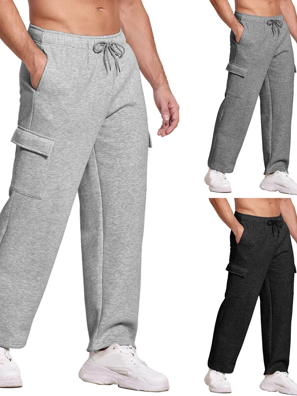 Men's Plus Size Drawstring Pants, image 2